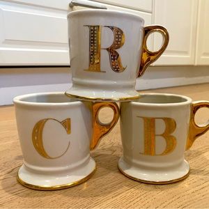 *NWOT* Limited Edition Anthropologie Monogram Mug - Letters B, C, R